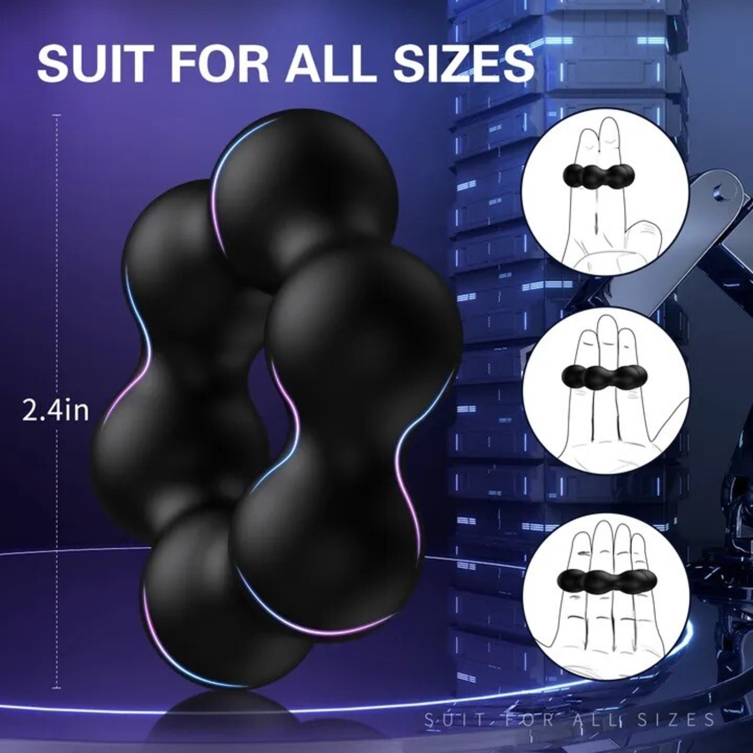 Anillo de silicona reutilizable para pene para hombres ,bolas.