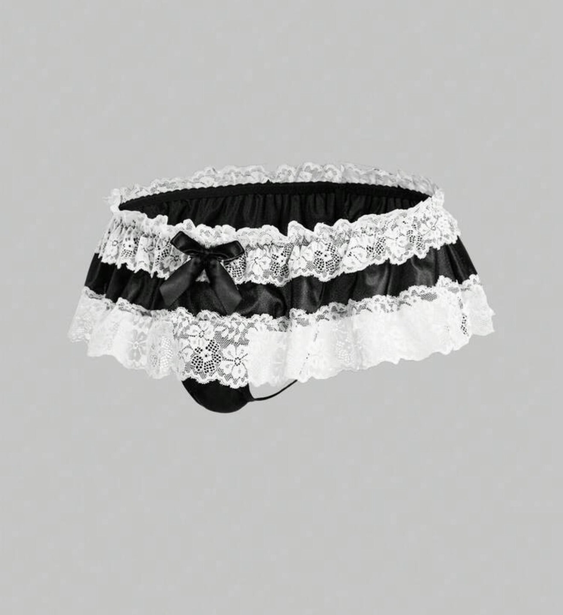 Calzoncillos tipo tanga sexy con volantes y encaje  para hombres - 1