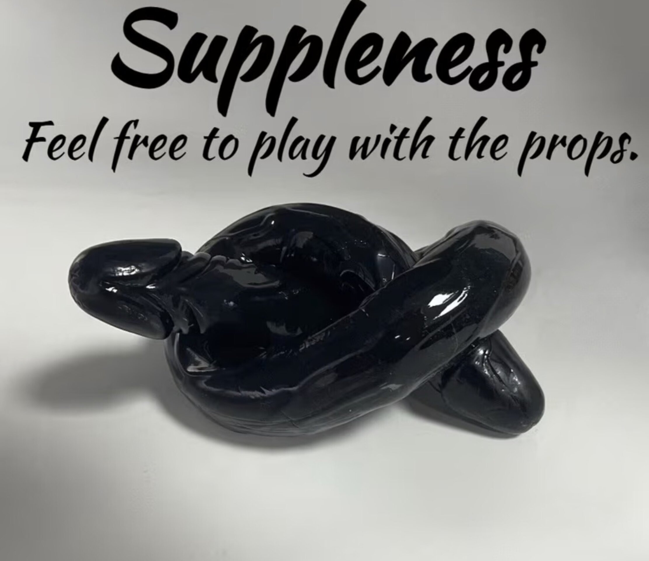 Dildo 2 en 1 realista negro - 2