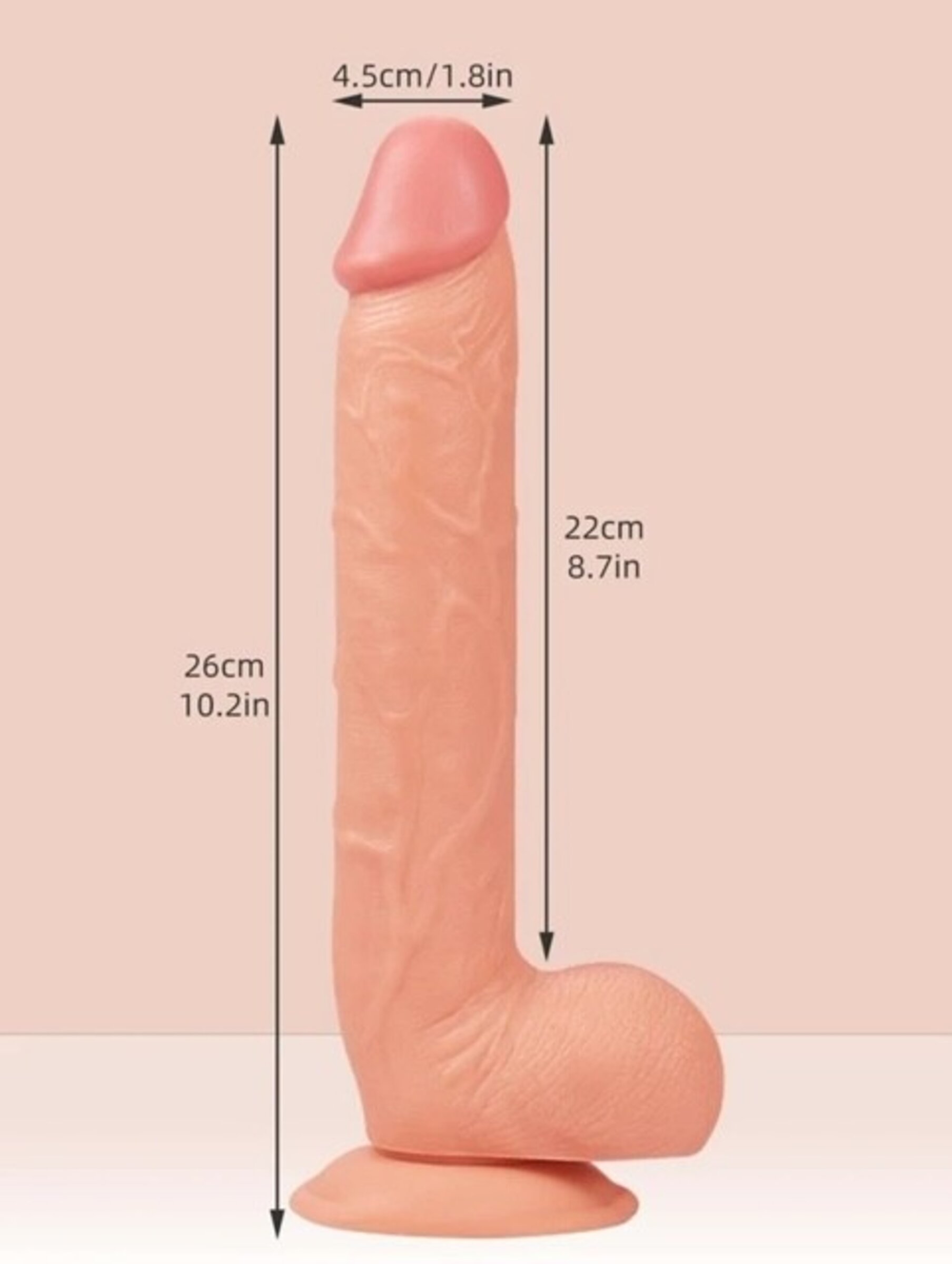 Consolador de silicona 26cm