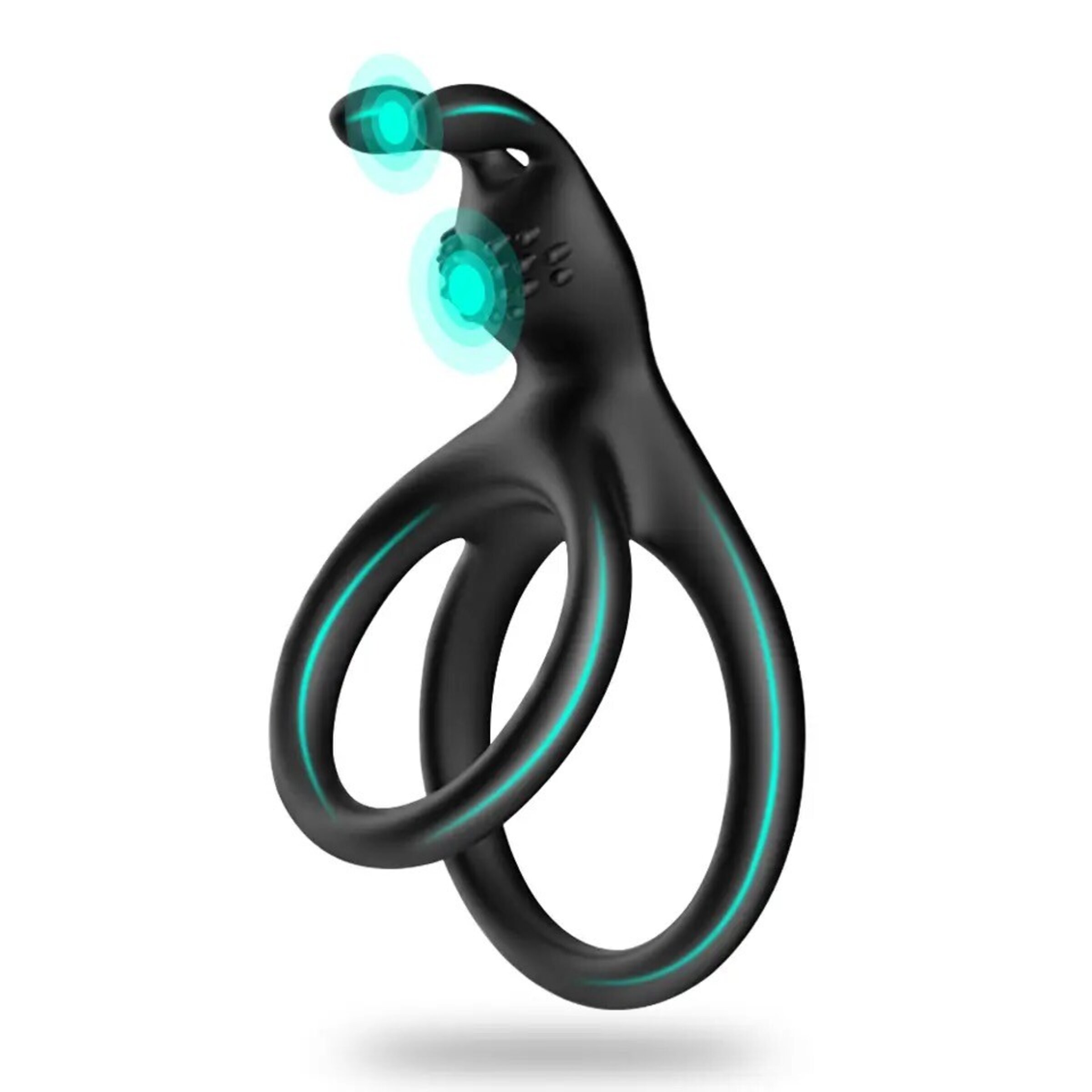 Anillo de pene de silicona 2 en 1 para hombres