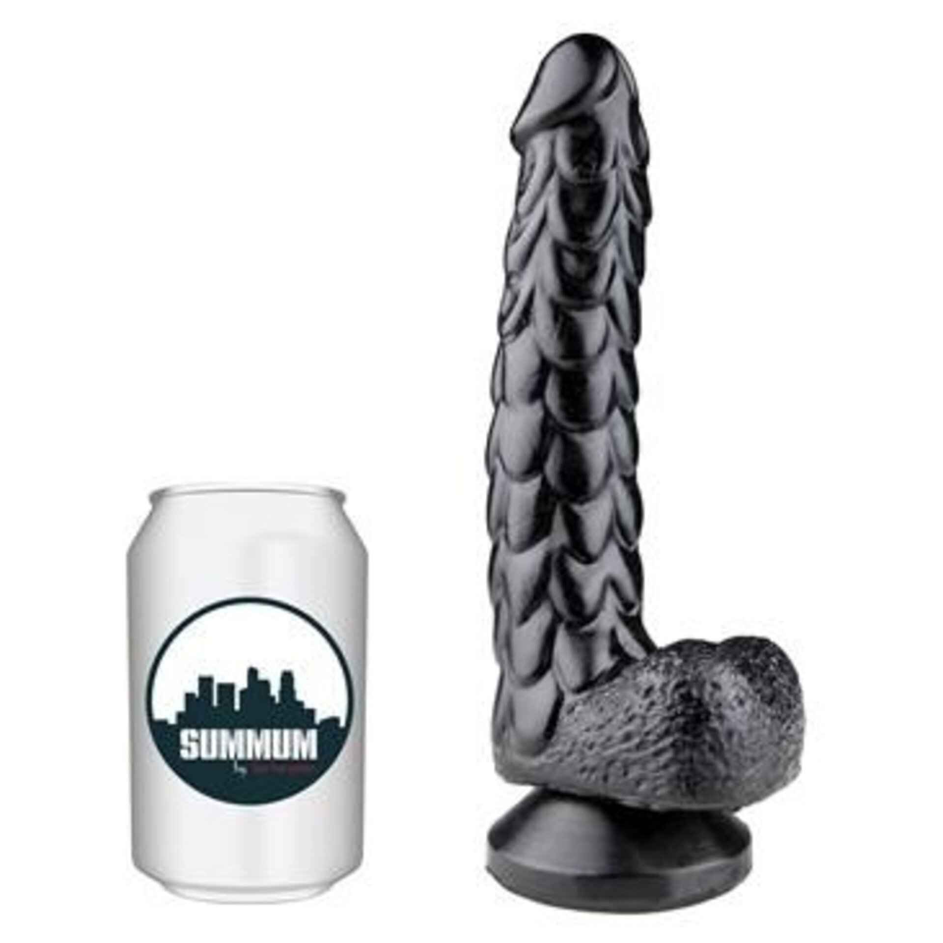 Dildo negro escamas de 24 cm y 18 cm - 1